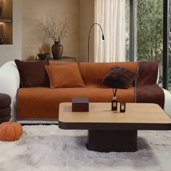 Ριχτάρι Τετραθέσιου Καναπέ Tanger 26 180X350  Nef Nef Homeware - Camel/Coffee