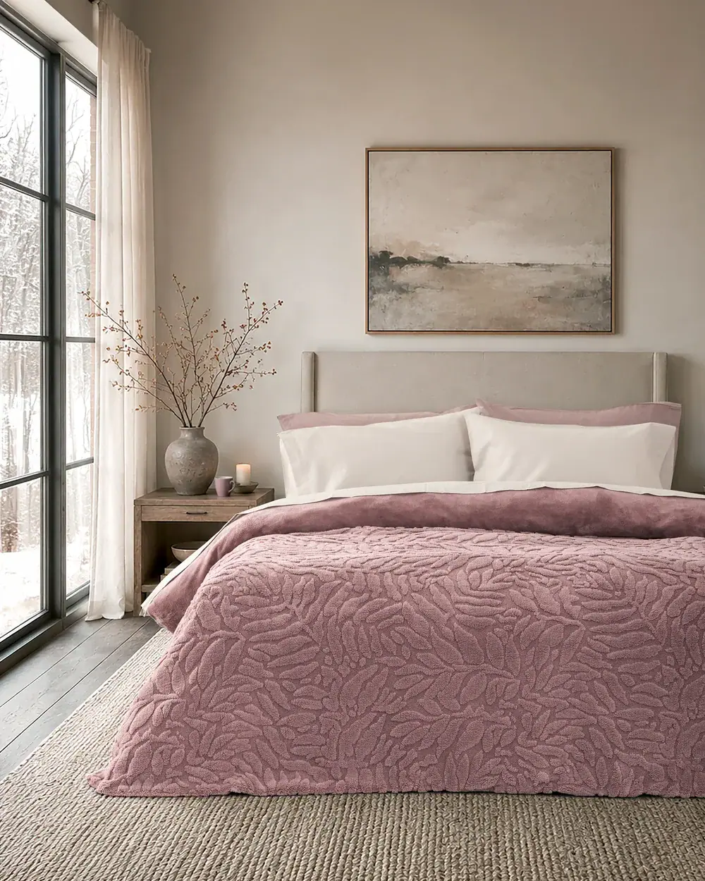 Παπλωματοθήκη Μονή Fleece Nima Home Reve Dusty Lilac 160x240 Nima Home Παπλωματοθήκη Μονή 160X240 - Reve Dusty Lilac - Μονή 160X240