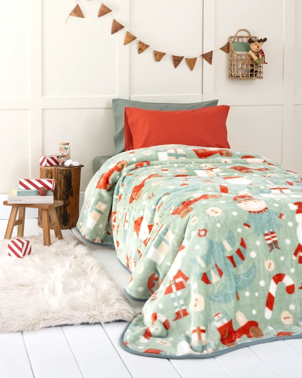 Κουβέρτα Βελουτέ Ημίδιπλη 180X220 - Santa Snug - Ημίδιπλη 180X220