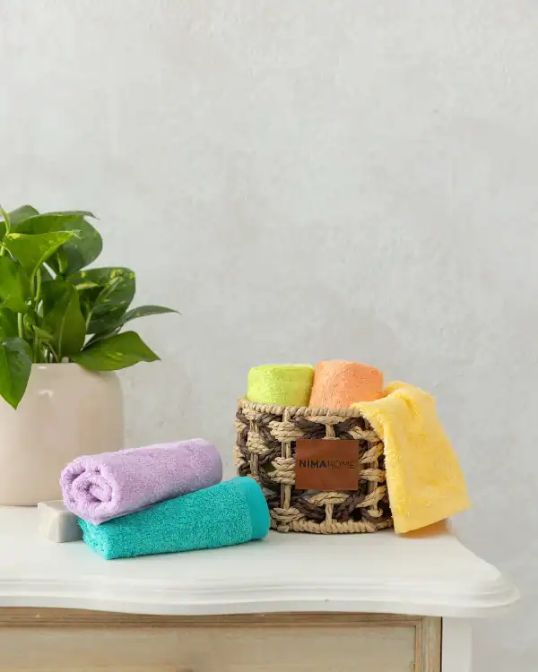 Καλαθάκι Με 5 Τεμάχια Λαβέτες - Bamboo Care - Σετ Λαβέτες (5 X 25X25)