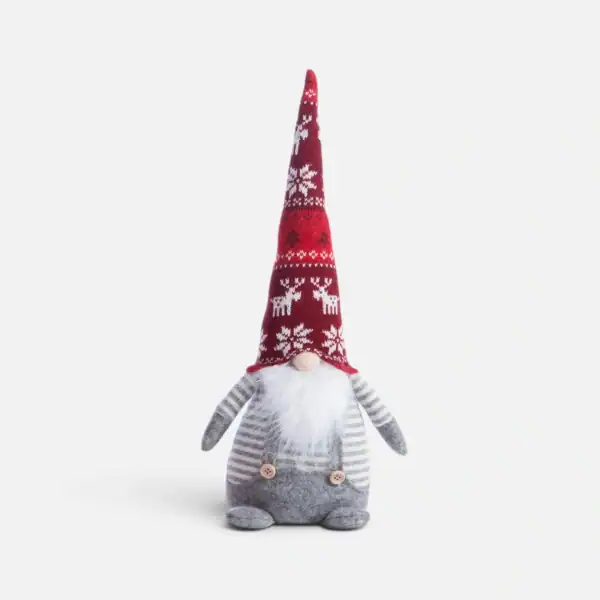 Χριστουγγενιάτικο Στοπ Πόρτας Jarf 40Cm Nef Nef Homeware - Grey/Red