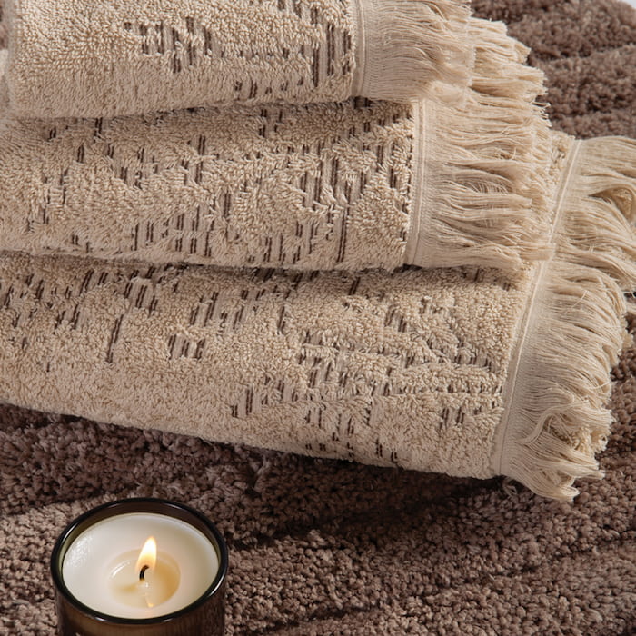 Σετ Πετσέτες Μπάνιου 3τμχ 550gr/m2 Nef-Nef Homeware Saron Beige Nef-Nef Homeware petseta prosopou saron 50x90 (2)