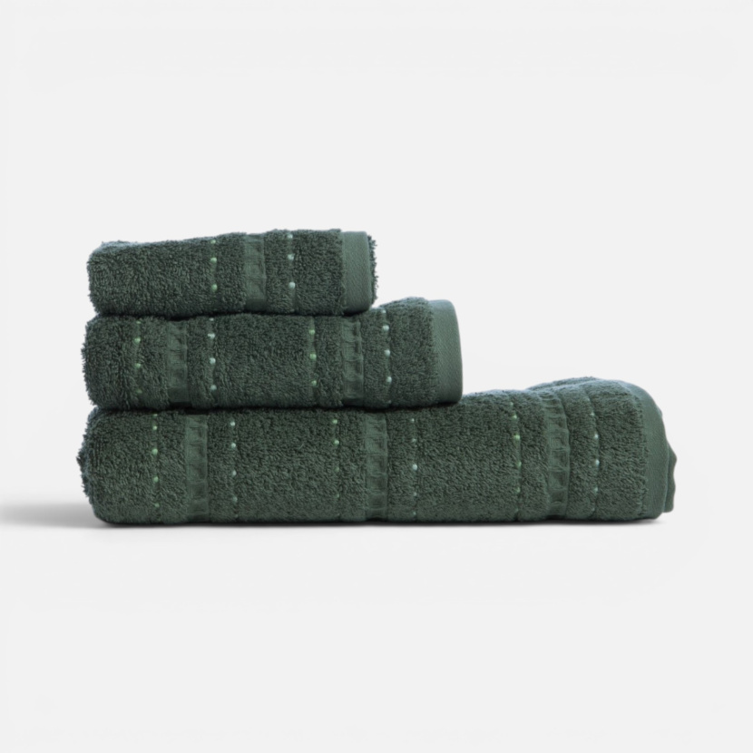 Σετ Πετσέτες Μπάνιου 3τμχ 500gr/m2 Nef-Nef Homeware Harmony Green Nef-Nef Homeware set petsetes 3 tmx harmony