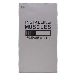Πετσέτα Γυμναστηρίου Microfiber Beauty Home Installing Muscles 2246 Grey 50x90