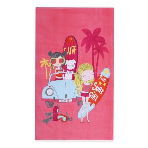 Παιδική Πετσέτα Θαλάσσης Nef-Nef Surfer Girls Pink 70x120
