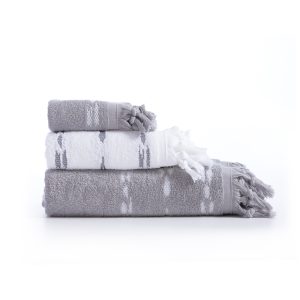 Σετ Πετσέτες 3τμχ 500gr/m2 Nef-Nef Garnet Grey/White