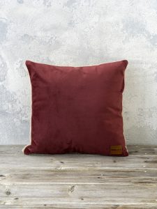 Nima Home Διακοσμητικό μαξιλάρι 45x45 - Nuan Wine Red / Light Beige