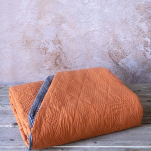 NIMA Home Κουβερλί Υπέρδιπλο 220x240 - Armon Deep Orange/Dark Gray