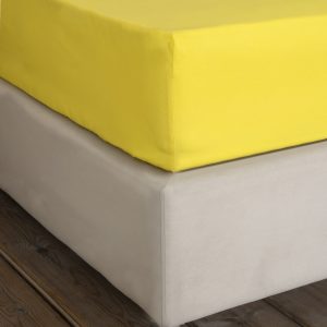 Nima Home Σεντόνι Υπέρδιπλο με Λάστιχο Unicolors - Yellow