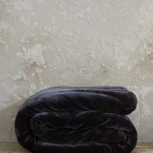 Nima Home Κουβέρτα Βελουτέ Μονή 160x220 Coperta - Black