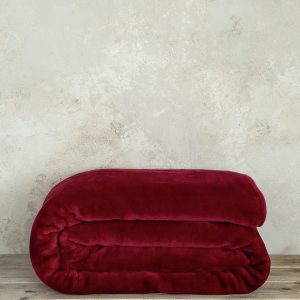Nima Home Κουβέρτα Βελουτέ Μονή 160x220 Coperta - Red