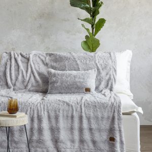 Nima Home Κουβέρτα καναπέ 130x170 - Velure Light Gray
