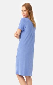 Γυναικείο Φόρεμα Παραλίας Πετσετέ με Φερμουάρ Minerva Blue