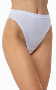 Γυναικεία Slip Brazil Cotton-Lycra 2τμχ Minerva Classic White