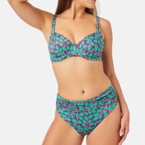 Γυναικείο Bikini Slip Culotte Minerva Brazilia Purple/Green Leaves