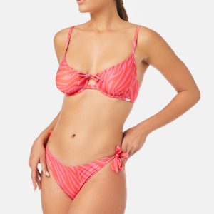 Γυναικείο Bikini Slip Rio με πλαϊνά δεσίματα Minerva Mendoza Fuchsia/Lilac Zebra