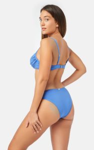 Γυναικείο Bikini Slip Rio Basic με σούρες Minerva Panama Blue