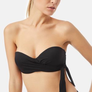 Γυναικείο Bikini Top Strapless Minerva Panama Black