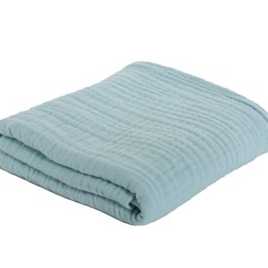 Βρεφική Κουβέρτα Κούνιας Βαμβακερή Nef-Nef Whisper Aqua 110x150