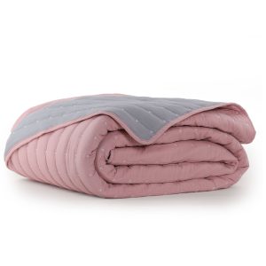 Κουβερλί Μονό Nef-Nef Bicolor Pink/Grey 160x220