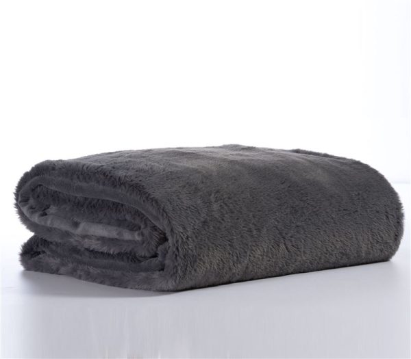 Κουβέρτα Υπέρδιπλη Γούνινη Nef-Nef Warmer Grey 240x220