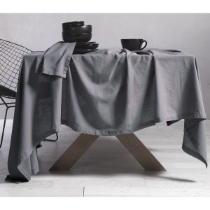 Τραπεζομάντηλο Λινό Nef-Nef Cotton-Linen Grey 150x250