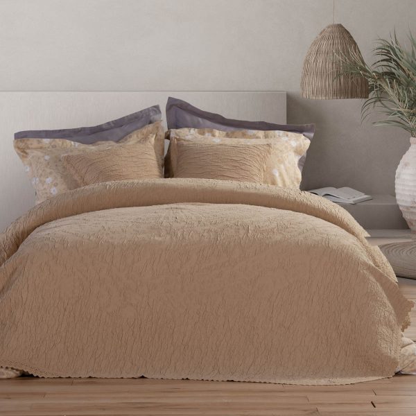 Κουβέρτα Υπέρδιπλη Βαμβακερή Nef-Nef Premium Lilian Mustard 230x250