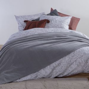 Κουβέρτα Μονή Fleece Nef-Nef Cosy Light Grey 160x220