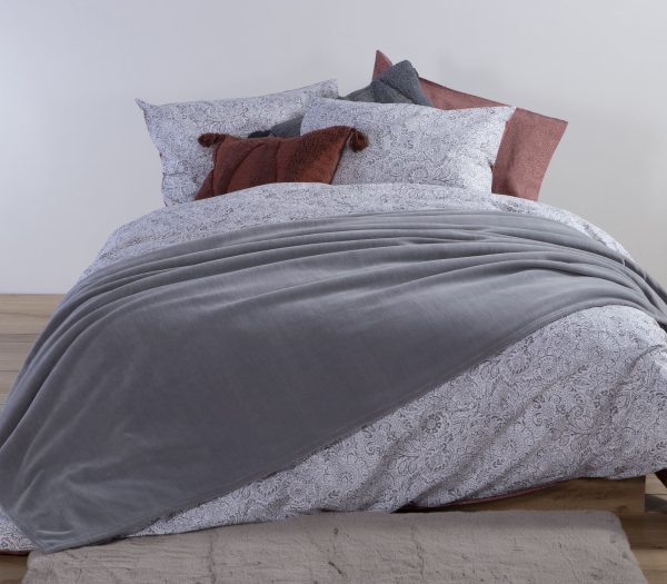 Κουβέρτα Μονή Fleece Nef-Nef Cosy Light Grey 160x220