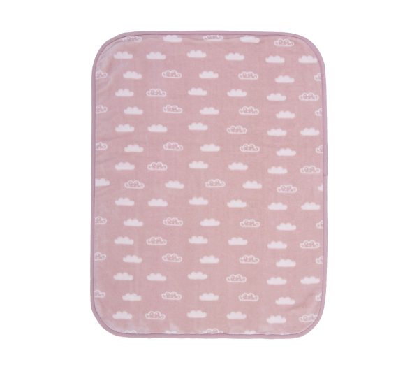 Βρεφική Κουβέρτα Αγκαλιάς Βελουτέ Nef-Nef Clouds Pink 75x100