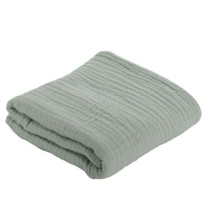 Βρεφική Κουβέρτα Κούνιας Βαμβακερή Nef-Nef Whisper Green 110x150