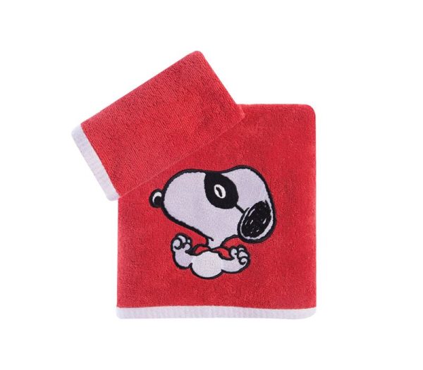 Σετ Βρεφικές Πετσέτες 2τμχ Nef-Nef Snoopy Hero Mask Red