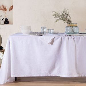 Τραπεζομάντηλο Λινό Nef-Nef Cotton-Linen White 150x250
