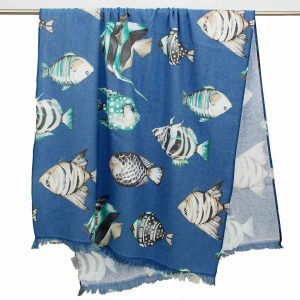 Πετσέτα Θαλάσσης Ιταλίας Βαμβακερή Cavalieri Oceano Blue 90x180