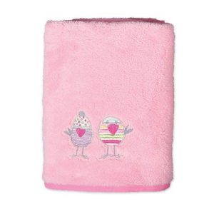 Βρεφική Κουβέρτα Αγκαλιάς Fleece Nef-Nef Party Birds Pink 80x110