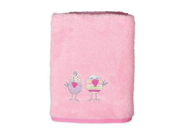Βρεφική Κουβέρτα Αγκαλιάς Fleece Nef-Nef Party Birds Pink 80x110