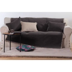 Ριχτάρι Τετραθέσιου Καναπέ Ακρυλικό Nef Nef Homeware New Tanger Graffite Ecru 180x350