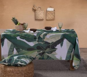 Τραπεζομάντηλο Βαμβακερό Nef Nef Tropicana Green Εντυπωσιακά σχέδια με την επεξεργασία digital print !